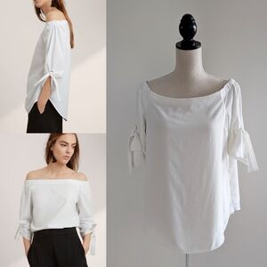 Babaton Malik Bow Tie Blouse Sz M